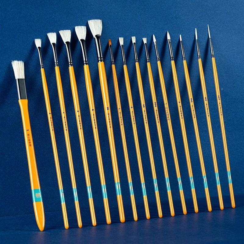 颂镜山海系列用水粉笔NMS套支美术装生专凌丙烯画笔扇形水粉油画