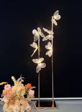 庆道具金色电发光蝴蝶路引灯窗NIX婚屏风迎宾区橱创意装饰路引灯