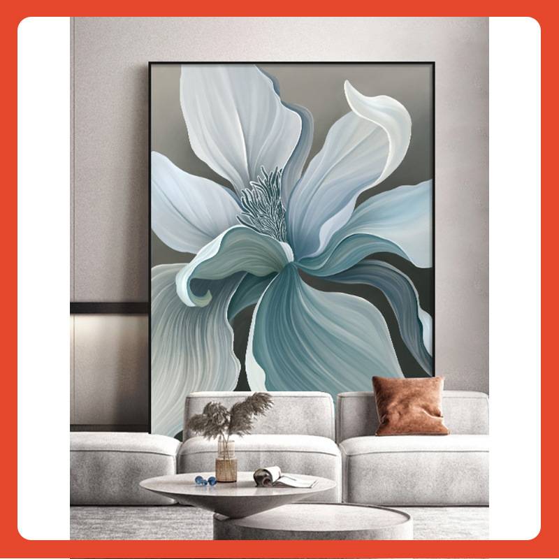 ?花卉客厅纯手绘大芬油画村感挂画玄关装饰画肌理壁画图片