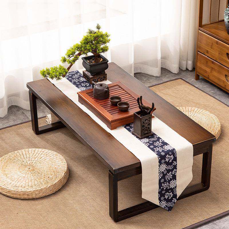 QGP欧达小茶飘窗矮桌子长榻方形阳几台可折叠炕几榻米泡茶桌学习