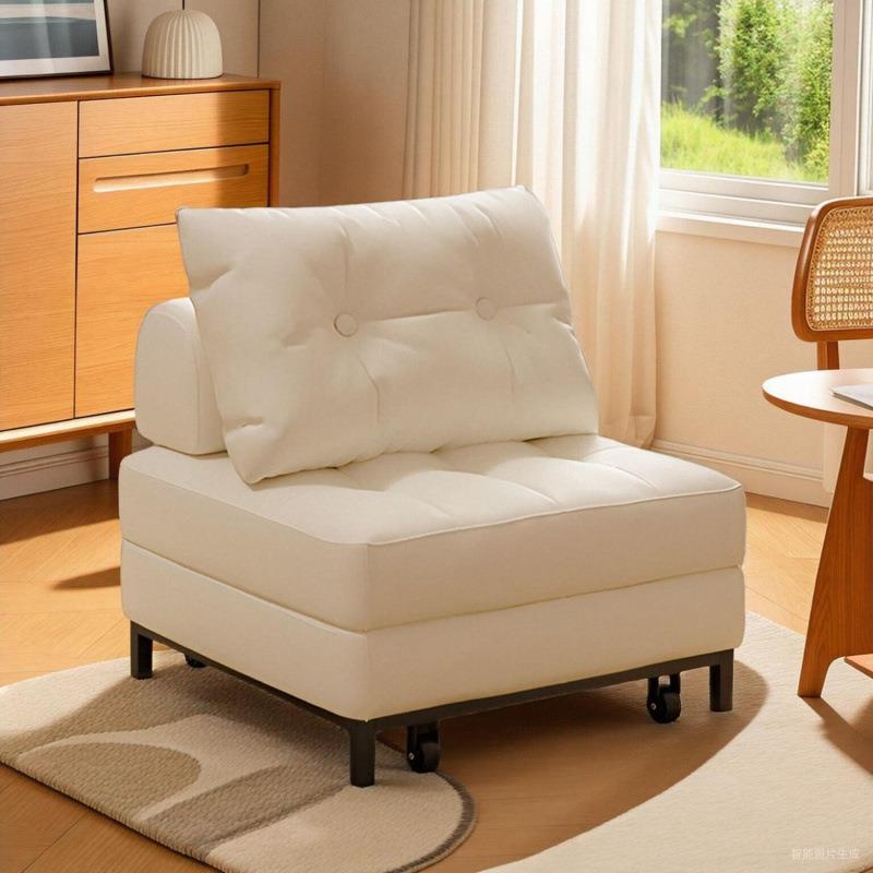 奶油沙发床沙发阳单人客YII厅伸用小户型可折叠一体多功能台折叠