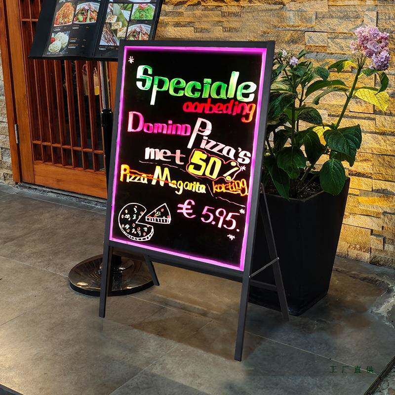 ed荧光板告板示展牌电子手写黑板l夜广市摆摊店铺超WGW市灯箱广告