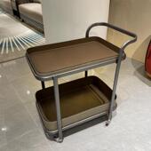 轻马鞍皮动沙发边几小移推车HBN床茶几客厅家用角几头柜带轮置奢