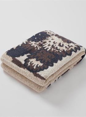 卡通大眼边针织毛毯沙发盖毯绒FKB披半肩毯野餐猫户外软装搭配菲