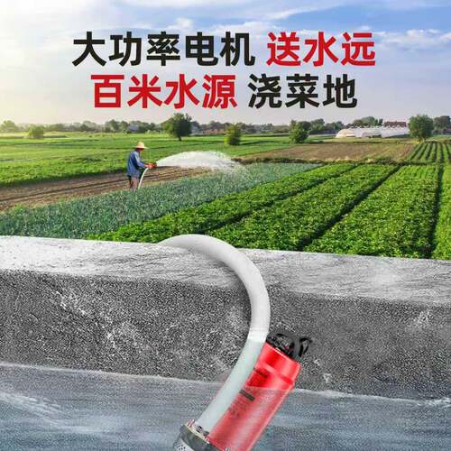充电式无外线抽泵锂电潜水泵农用户灌溉水浇菜12DTF抽V遥控启停水