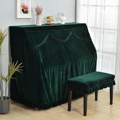 加EYU厚钢绒钢琴防尘罩金丝琴全罩欧式简约防尘罩布艺全包配凳罩