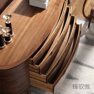 锋Y约1北美储黑胡桃木实LTL斗柜五斗柜意式 简现代轻木奢斗橱物柜