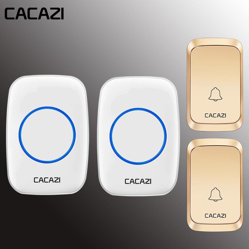 GDM家用无线门铃二拖二门控铃远量距离防水遥门铃58首乐4音带记音