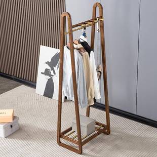 3Y实木衣帽落地蜡卧室FZE轻室内挂奢衣架极简客架厅玄关家用白木