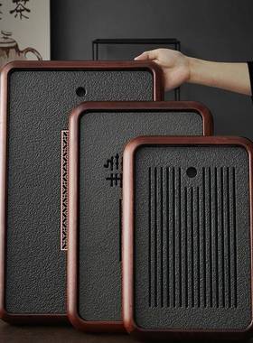 茶盘家用205款沥储2排水茶AIN式仿乌金石小新型干泡托盘轻奢密胺