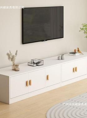 简电视客柜厅实色木客厅约小户型家用落地柜储物LLT柜飘窗柜