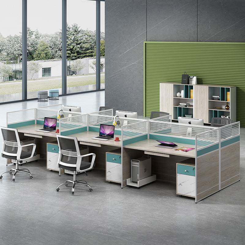 NZHY006办公桌隔板屏风挡板隔断座员工员位卡位工职桌4人位卡办公