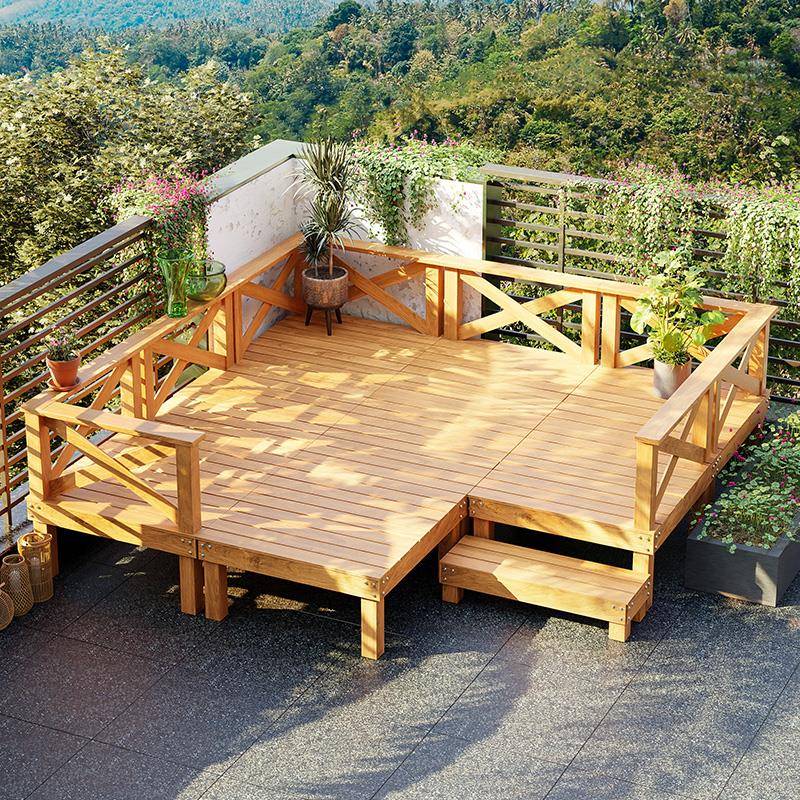 3子YV室外腐FLV木户外地板庭5院露台木质榻榻米平台院地台地防面