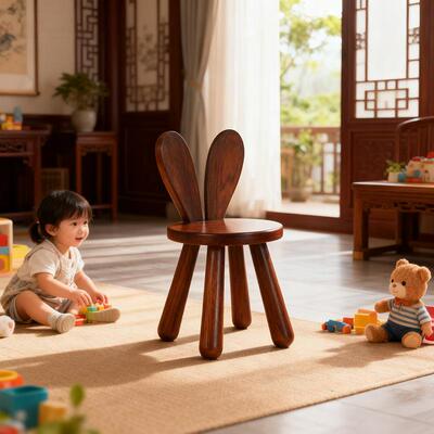儿写童靠背椅实木新中式幼全儿园宝宝小板凳用小孩字家FYZ小凳子