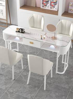 红双美甲桌椅套装白色简约经济美甲店网桌子日式型轻SJT奢单人美