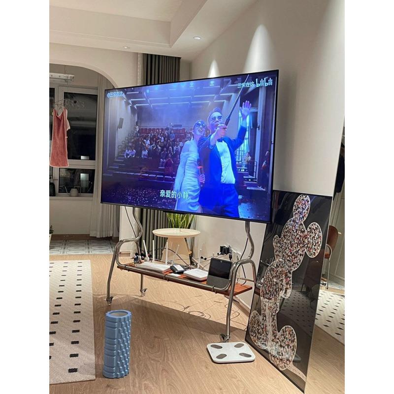 不锈钢视支3架可移动客厅家用显示器架XKK屏幕2挂-7电0寸用