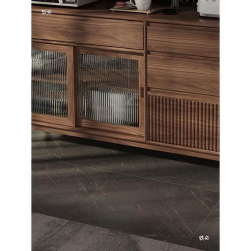 全实木餐边柜层纳北美黑胡桃木樱边桃木酒柜原木餐厅NNV储物柜多