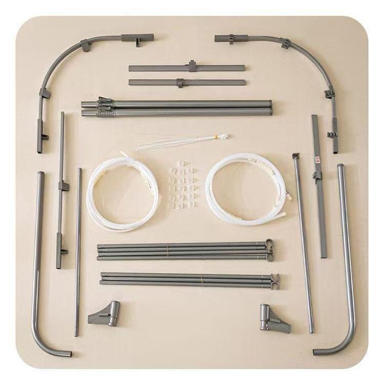 可遮升U双轨道床帘PRQ支型架学生宿舍降床幔蚊帐上下铺床架子强光