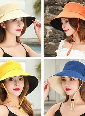 Fisherman Hat Women's Summer Face Cover, Sunscreen, Large
