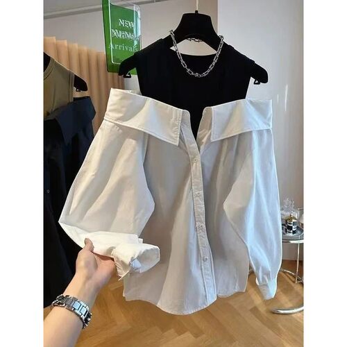 New Off The Shoulder Blouses Women Slim and Loose Tank Top