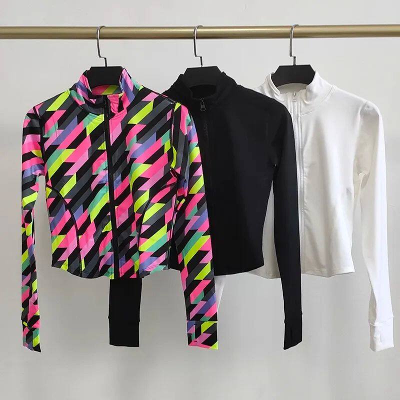Women Sports Jacket  Running Sport Coat Long Sleeve Fitnes T