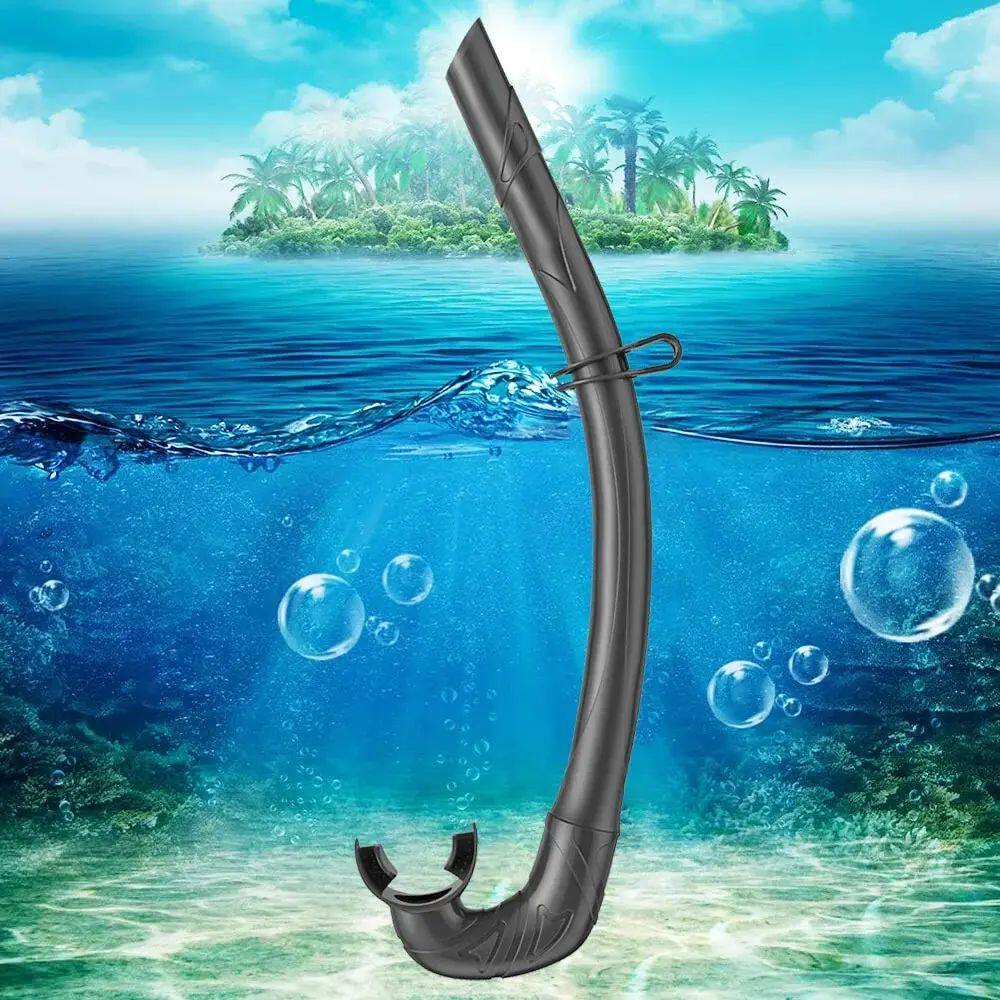 Soft Silicone Diving Snorkel Portable Foldable Easy-Breath