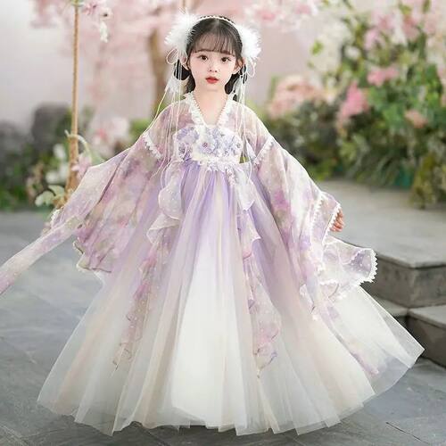 Chinese Hanfu Dress Girls New Year Costume Ancient Hanfu Dre