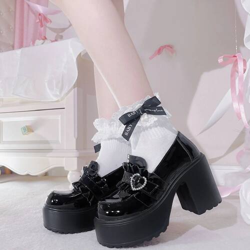 Thick Bottom Mary Jane Small Leather Shoes Women 2025