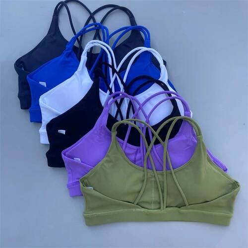 Solid Color soft high strength Women Fitness Bra Tight Sport