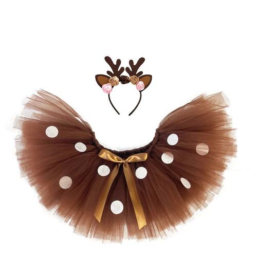 Brown Deer Tutu Skirts Outfit Girls Tulle Pettiskirts with