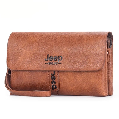 BULUO Mens Wallet Clutch Bag PU Leather Coin Purse Long