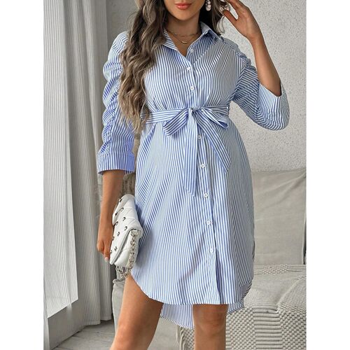Maternity Clothes Pregnant Women Dresses Clothing Lapel
