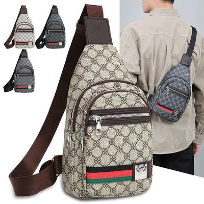Men's chest bag, crossbody bag, multifunctional shoulder bag