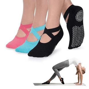 High Quality Non-Slip Pilates Socks for Women Breathable Ban