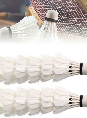 6Pcs Professional Badminton Shuttlecock Black Goose Fea