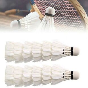 6Pcs Professional Badminton Shuttlecock Black Goose Fea