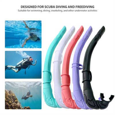 Soft Silicone Diving Snorkel Portable Foldable Wet Scuba
