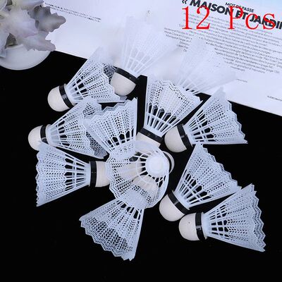 12Pcs Plastic Badminton Shuttlecock Lightweight For Practice