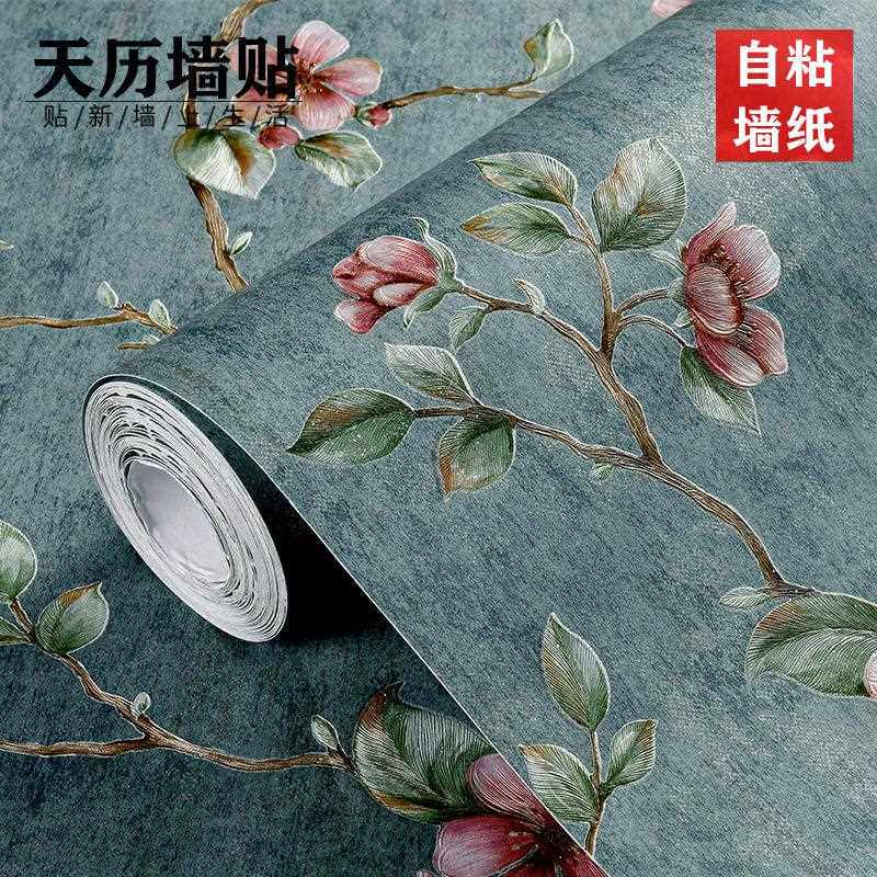 新款直销ebay自粘无纺布墙纸加厚立体铝膜客厅电视背景墙卧室美式