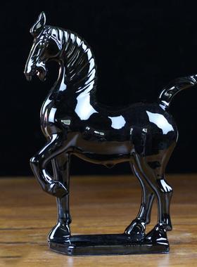 新款直销PK7J红马摆件工艺品陶瓷马家居装饰品客厅电视柜马摆设