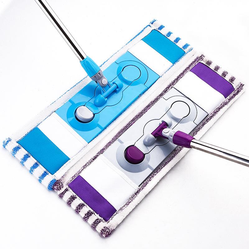 新款直销中号布套式平板拖把家用木地板旋转懒人干湿两用尘推地拖