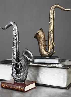 新款直销创意复古摆件仿真乐器小提琴模型酒吧咖啡店客厅电视柜装