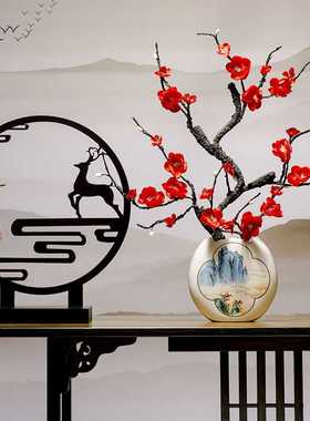 新款直销新中式屏风摆件玄关博古架电视柜客厅装饰品乔迁新居礼品