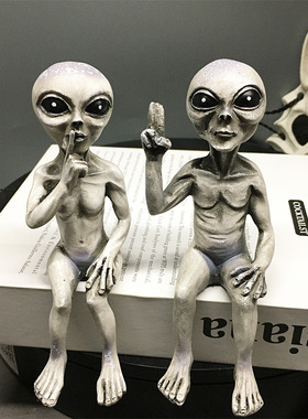 现货外星人树脂搞怪小矮人天使树脂摆件园林装饰圣诞工厂万圣