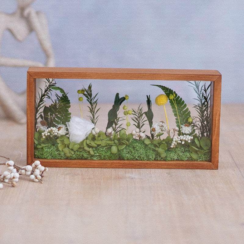 直销新款北欧实木立体中空相框亚克力干花永生花diy材料包画框情,家居饰品,餐桌花艺,淘宝优惠券,粉丝福利购,淘宝优惠卷