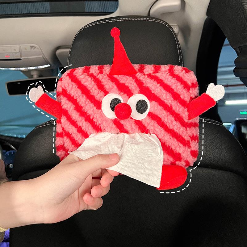 新款直销卡通可爱怪兽车载纸巾盒创意挂式汽车椅背挂袋车用抽纸盒