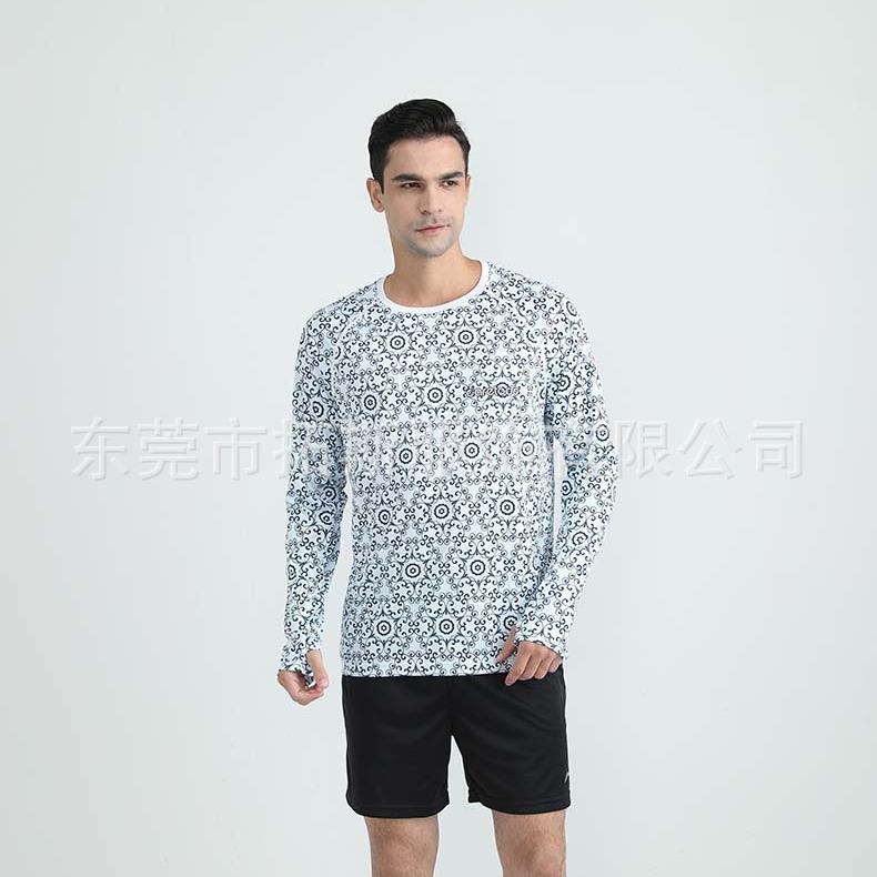 新款直销夏季钓鱼服防晒服长袖T恤男户外速干透气防晒钓服上衣现