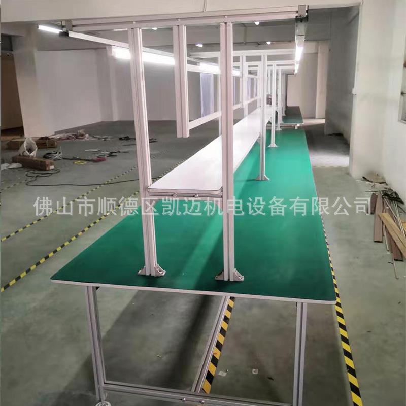 新款直销防静电工作台工厂组装桌子车间流水线双层带灯平板线装配