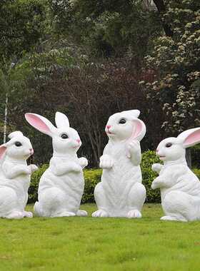 新款直销户外园林景观小品仿真动物玻璃钢雕塑花园庭院幼儿园装饰