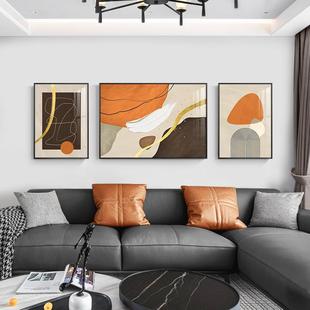 直销新款深圳大芬油画村简约现代客厅沙发背景墙装饰画三联画艺术